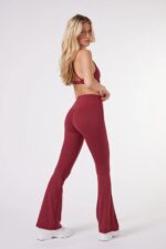 ButterSoft Flare Leggings in Cherry Red - Sillvela