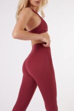 ButterSoft Flare Leggings in Cherry Red - Sillvela