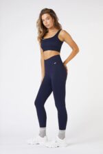 Seamless Ribbed Legging in Midnight Blue - Sillvela