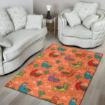 Alpaca Cactus Pattern Print Sillvela Area Rug