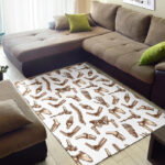 Anatomy Bone Pattern Print Sillvela Area Rug