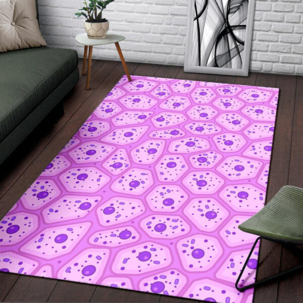 Anatomy Cells Pattern Print Sillvela Area Rug