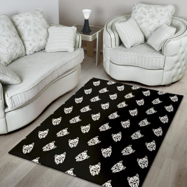 Angry Pitbull Sillvela Area Rug