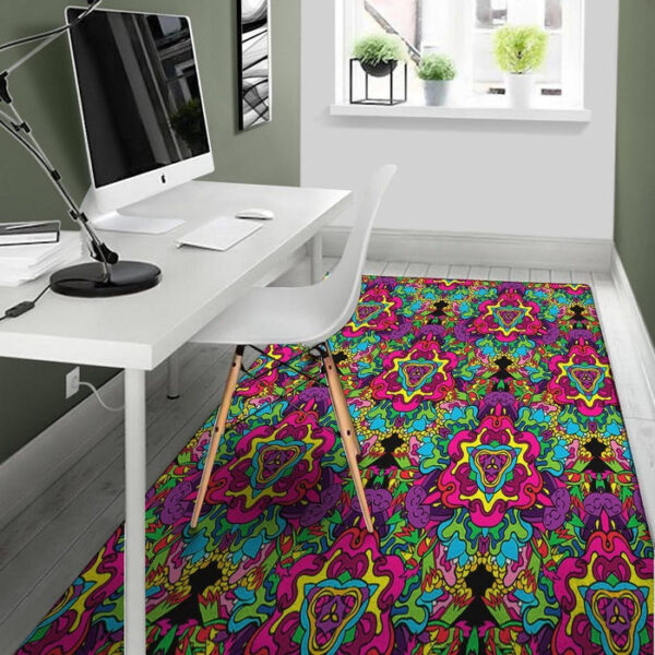 Animal Hippie Psychedelic Sillvela Area Rug