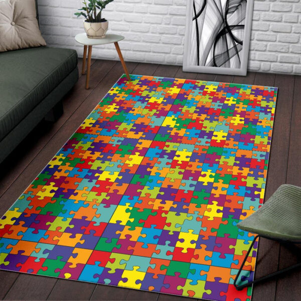 Autism Awareness Merchandise Sillvela Area Rug