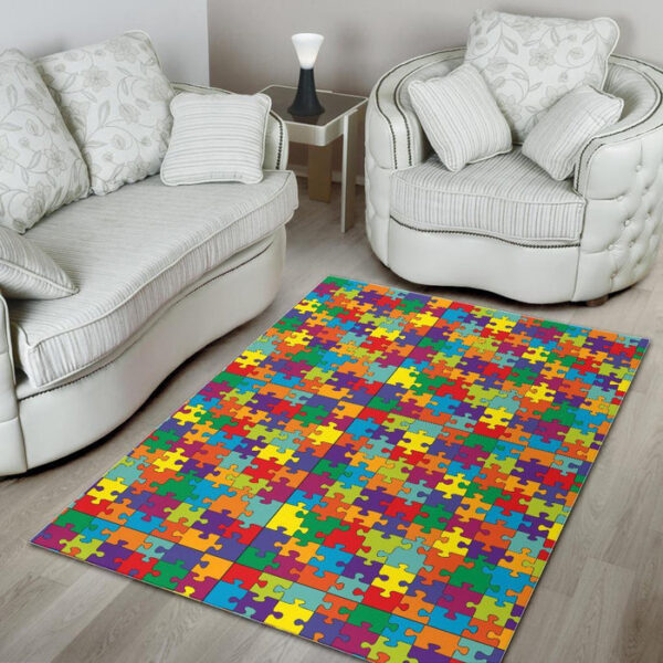 Autism Awareness Merchandise Sillvela Area Rug