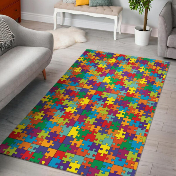Autism Awareness Merchandise Sillvela Area Rug