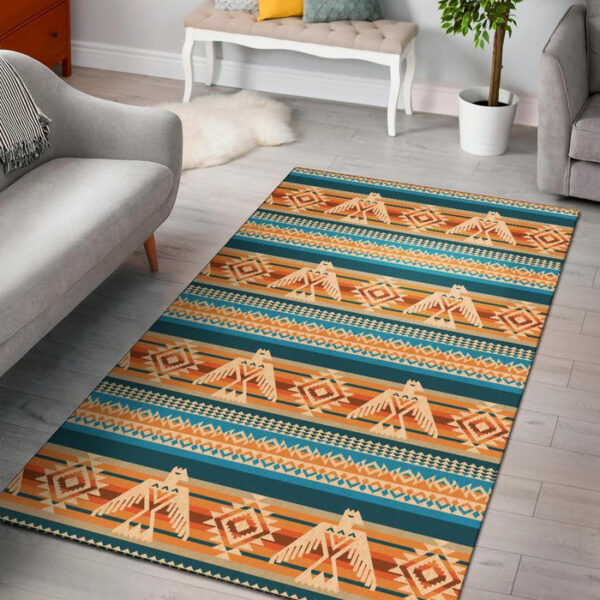 Aztec Eagle Print Pattern Sillvela Area Rug