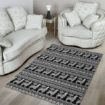 Aztec Llama Pattern Print Sillvela Area Rug