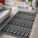 Aztec Llama Pattern Print Sillvela Area Rug