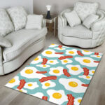 Bacon Egg Pattern Print Sillvela Area Rug