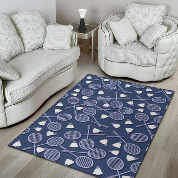 Badminton Pattern Print Sillvela Area Rug