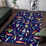 Bait Bass Fishing Print Pattern Sillvela Area Rug
