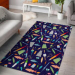 Bait Bass Fishing Print Pattern Sillvela Area Rug