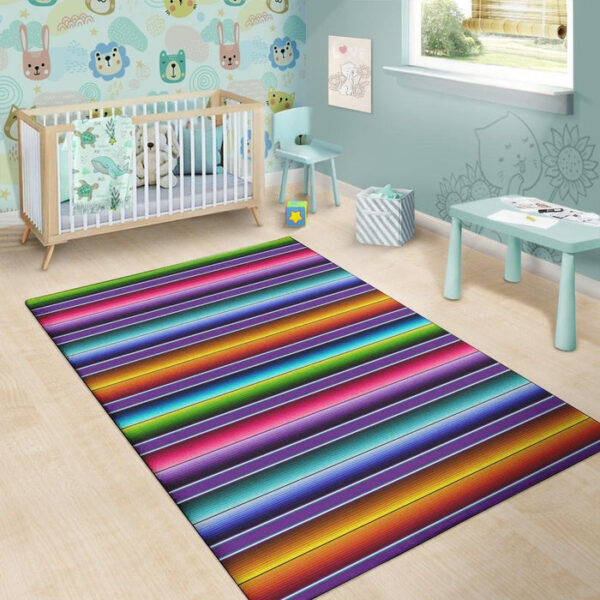 Baja Serape Print Sillvela Area Rug