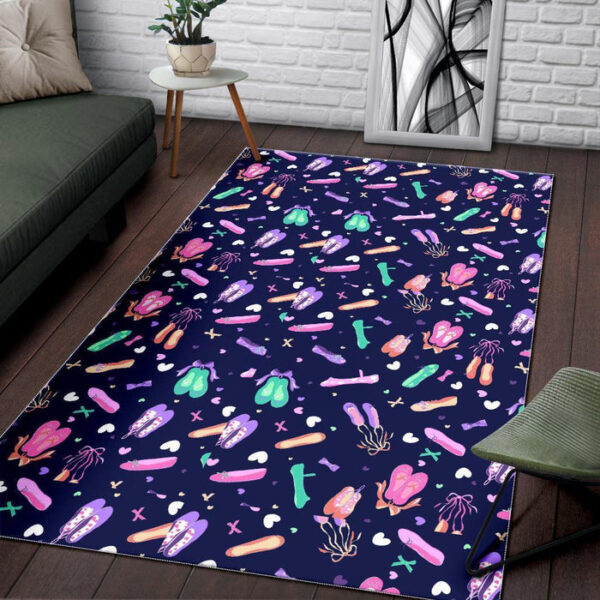 Ballet Pattern Print Sillvela Area Rug