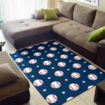 Baseball Star Pattern Print Sillvela Area Rug