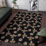 Bee Honey Gifts Pattern Print Sillvela Area Rug