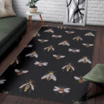 Bee Lovers Honey Gifts Pattern Print Sillvela Area Rug