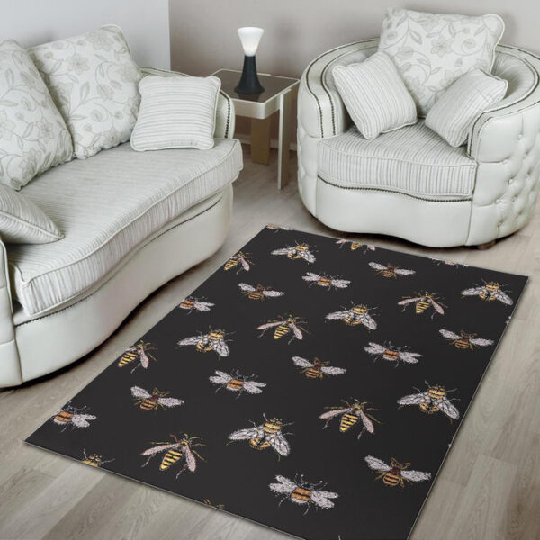 Bee Lovers Honey Gifts Pattern Print Sillvela Area Rug