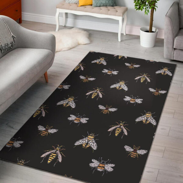Bee Lovers Honey Gifts Pattern Print Sillvela Area Rug