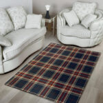 Beige Red And Blue Plaid Tartan Sillvela Area Rug