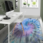 Black And Blue Tie Dye Sillvela Area Rug