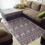 Black Elephant Aztec Pattern Prints Sillvela Area Rug