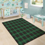 Black Green Plaid Tartan Sillvela Area Rug