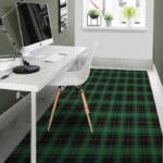 Black Green Plaid Tartan Sillvela Area Rug