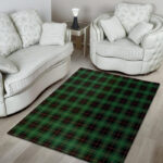 Black Green Plaid Tartan Sillvela Area Rug