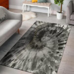 Black Tie Dye Sillvela Area Rug
