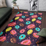 Blue Donut Pattern Print Sillvela Area Rug