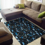 Blue Dream Catcher Feather Sillvela Area Rug