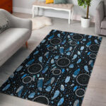 Blue Dream Catcher Feather Sillvela Area Rug