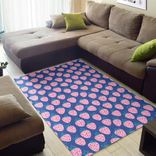 Blue-Strawberry-Pattern-Print-Floor-Mat-2_700x700