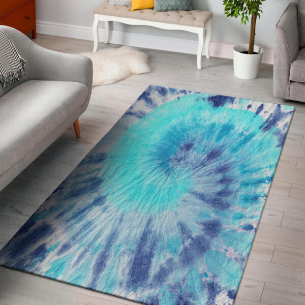 Blue Tie Dye Sillvela Area Rug