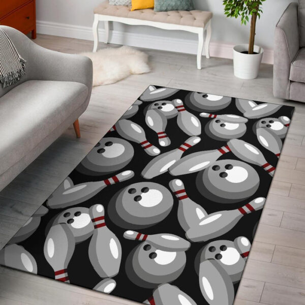 Bowling Pattern Print Sillvela Area Rug