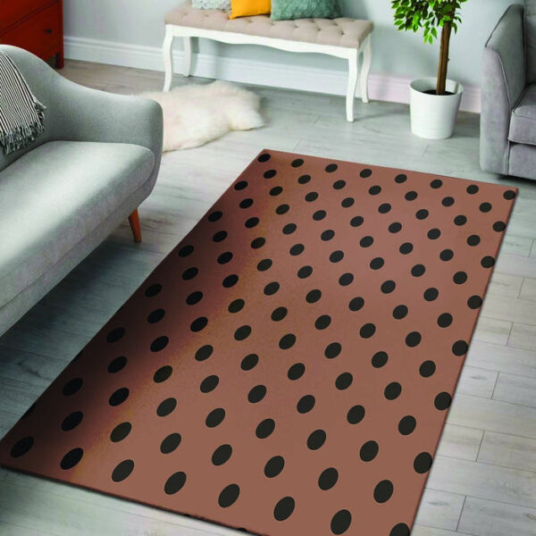 Brown And Black Polka Dot Sillvela Area Rug