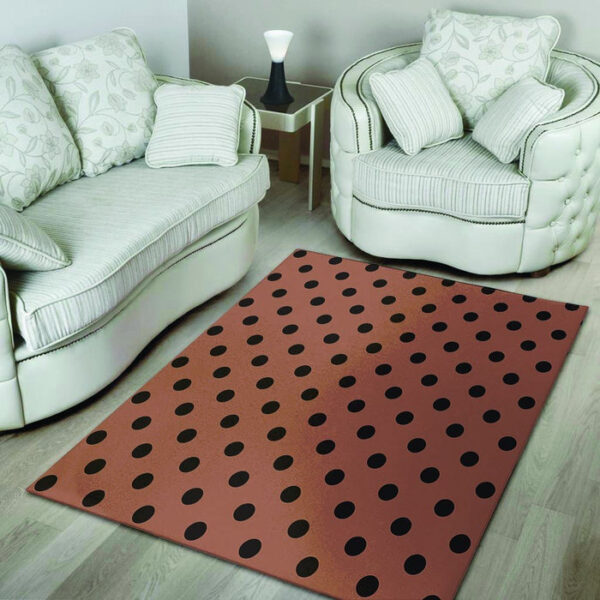 Brown And Black Polka Dot Sillvela Area Rug