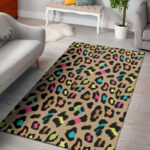 Brown Colorful Cheetah Print Sillvela Area Rug