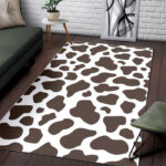 Brown Cow Pattern Print Sillvela Area Rug