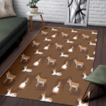 Brown Donkey Pattern Print Sillvela Area Rug