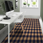 Brown Plaid Sillvela Area Rug