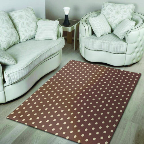 Brown Tiny Polka Dot Sillvela Area Rug