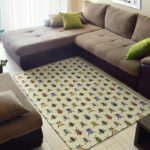 Bug Pattern Print Sillvela Area Rug