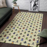 Bug Pattern Print Sillvela Area Rug