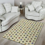 Bug Pattern Print Sillvela Area Rug