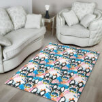 Bulldog Paint Pattern Print Sillvela Area Rug