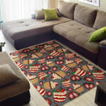 Cake Strawberry Pattern Print Sillvela Area Rug